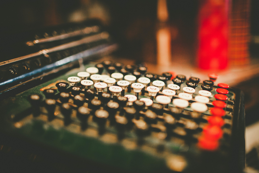 An old adding machine